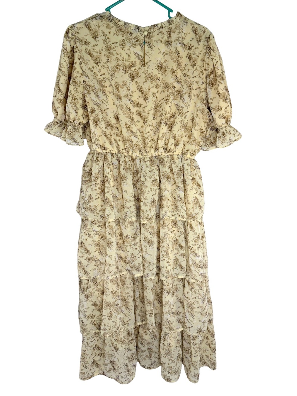 Orange Creek Floral Tiered Short Sleeve Midi Dress - Picture 2 of 8